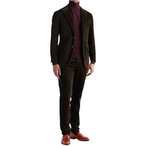 Brand New Thom Sweeney Wool Corduroy Deep Brown Suit Jacket size 50 / M - Picture 2 of 11